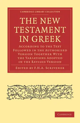 Scrivener |  The New Testament in Greek | Buch |  Sack Fachmedien
