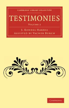 Burch / Harris |  Testimonies | Buch |  Sack Fachmedien