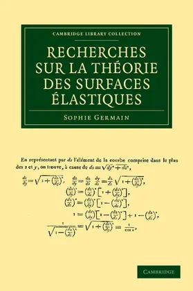 Germain |  Recherches Sur La Theorie Des Surfaces Elastiques | Buch |  Sack Fachmedien