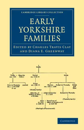 Clay / Greenway |  Early Yorkshire Families | Buch |  Sack Fachmedien