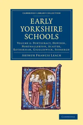 Leach |  Early Yorkshire Schools | Buch |  Sack Fachmedien
