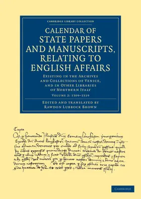 Brown |  Calendar of State Papers and Manuscripts, Relating to English Affairs | Buch |  Sack Fachmedien