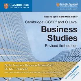 Houghton / Fisher | Cambridge IGCSE (R) and O Level Business Studies Revised Cambridge Elevate Teacher's Resource Access Card | Sonstiges | 978-1-108-46256-3 | sack.de