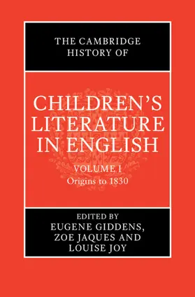 Giddens / Jaques / Joy |  The Cambridge History of Children's Literature in English: Volume 1 | Buch |  Sack Fachmedien