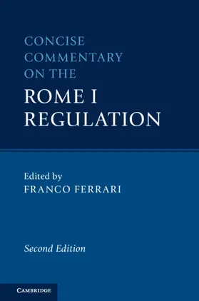 Ferrari |  Concise Commentary on the Rome I Regulation | Buch |  Sack Fachmedien