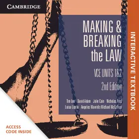 Lee / Adam / Cain |  Cambridge Making and Breaking the Law VCE Units 1&2 Digital (Card) | Sonstiges |  Sack Fachmedien