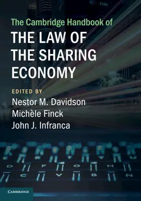 Davidson / Finck / Infranca |  The Cambridge Handbook of the Law of the Sharing Economy | Buch |  Sack Fachmedien