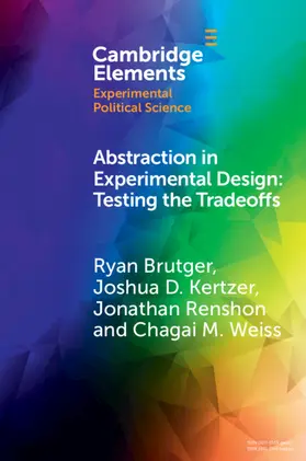 Brutger / Kertzer / Renshon |  Abstraction in Experimental Design | Buch |  Sack Fachmedien