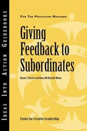 Buron / McDonald-Mann |  Giving Feedback to Subordinates | eBook | Sack Fachmedien