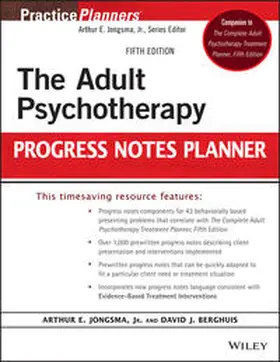 Jongsma / Berghuis |  The Adult Psychotherapy Progress Notes Planner | eBook | Sack Fachmedien