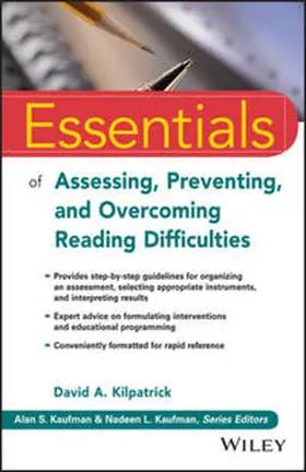 Kilpatrick |  Essentials of Assessing, Preventing, and Overcoming Reading Difficulties | eBook | Sack Fachmedien