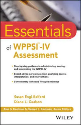 Raiford / Coalson |  Essentials of WPPSI-IV Assessment | eBook | Sack Fachmedien