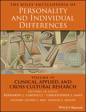  The Wiley Encyclopedia of Personality and Individual Differences, Clinical, Applied, and Cross-Cultural Research | Buch |  Sack Fachmedien