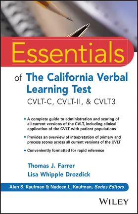 Farrer / Drozdick | Essentials of the California Verbal Learning Test | Buch | 978-1-119-57856-7 | sack.de