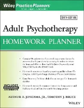 Jongsma / Bruce |  Adult Psychotherapy Homework Planner | eBook | Sack Fachmedien