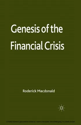 Macdonald |  Genesis of the Financial Crisis | eBook | Sack Fachmedien