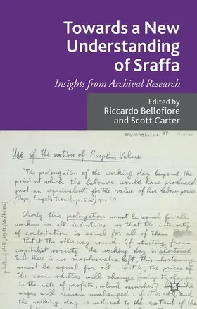 Carter / Bellofiore |  Towards a New Understanding of Sraffa | Buch |  Sack Fachmedien