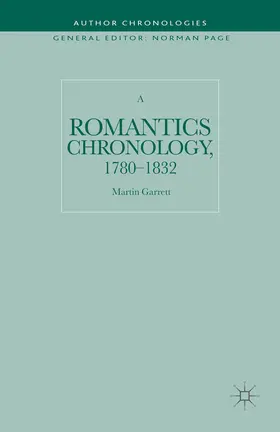 Garrett |  A Romantics Chronology, 1780-1832 | eBook | Sack Fachmedien