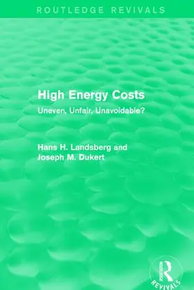 Landsberg / Dukert |  High Energy Costs | Buch |  Sack Fachmedien