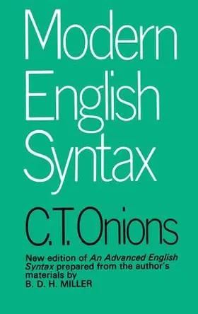 Onions |  Modern English Syntax | Buch |  Sack Fachmedien