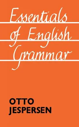Jespersen |  Essentials of English Grammar | Buch |  Sack Fachmedien