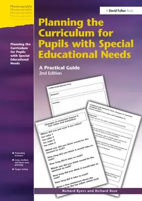 Byers / Rose |  Planning the Curriculum for Pupils with Special Educational Needs | Buch |  Sack Fachmedien