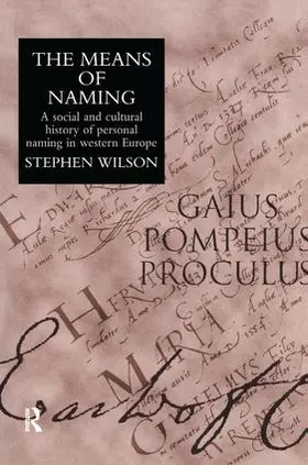Wilson |  The Means Of Naming | Buch |  Sack Fachmedien