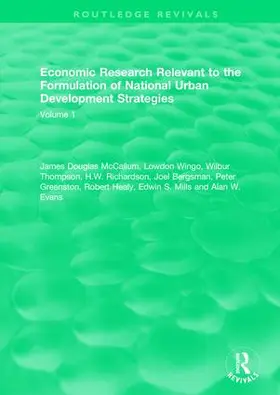 McCallum / Wingo / Thompson |  Economic Research Relevant to the Formulation of National Urban Development Strategies | Buch |  Sack Fachmedien