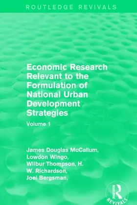 McCallum / Wingo / Thompson |  Economic Research Relevant to the Formulation of National Urban Development Strategies | Buch |  Sack Fachmedien