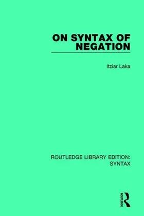 Laka |  On Syntax of Negation | Buch |  Sack Fachmedien