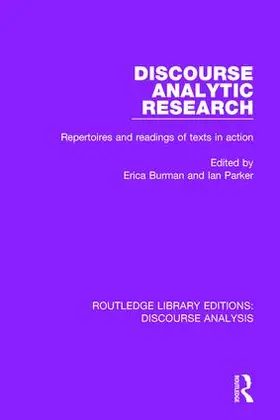 Burman / Parker |  Discourse Analytic Research | Buch |  Sack Fachmedien