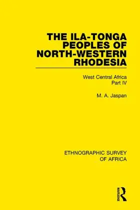 Jaspan |  The Ila-Tonga Peoples of North-Western Rhodesia | Buch |  Sack Fachmedien