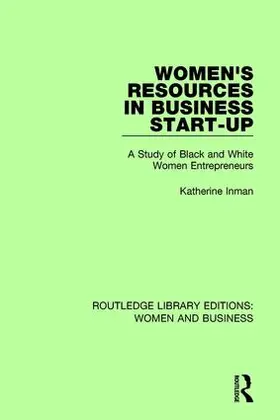 Inman |  Women's Resources in Business Start-Up | Buch |  Sack Fachmedien