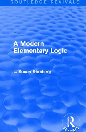 Stebbing |  : A Modern Elementary Logic (1952) | Buch |  Sack Fachmedien