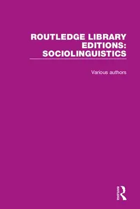  Routledge Library Editions: Sociolinguistics | Buch |  Sack Fachmedien