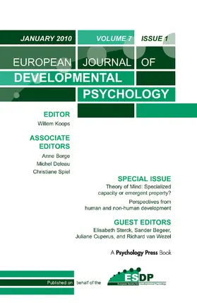 Sterck / Begeer / Cuperus |  Theory of Mind: Specialized Capacity or Emergent Property? Perspectives from Non-Human and Human Development | Buch |  Sack Fachmedien