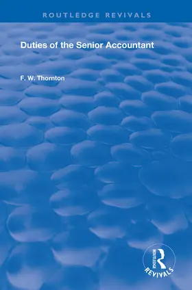 Thornton |  Duties of the Senior Accountant | Buch |  Sack Fachmedien