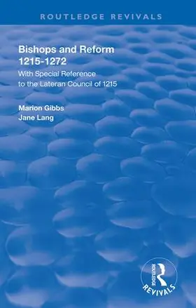 Gibbs |  Bishops and Reform | Buch |  Sack Fachmedien