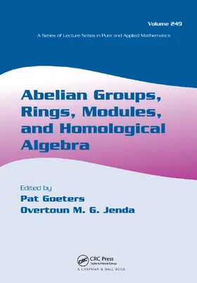 Goeters | Abelian Groups, Rings, Modules, and Homological Algebra | Buch | 978-1-138-40204-1 | sack.de