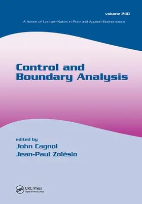 Cagnol |  Control and Boundary Analysis | Buch |  Sack Fachmedien