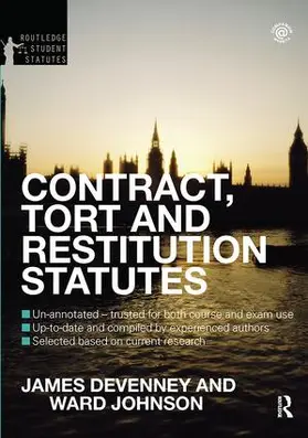 Devenney / Johnson |  Contract, Tort and Restitution Statutes 2012-2013 | Buch |  Sack Fachmedien