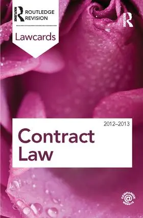 Routledge |  Contract Lawcards 2012-2013 | Buch |  Sack Fachmedien