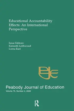 Leithwood / Earl |  Educational Accountability Effects | Buch |  Sack Fachmedien