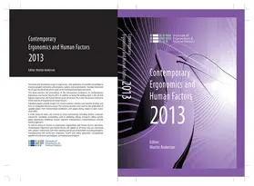 Anderson |  Contemporary Ergonomics and Human Factors 2013 | Buch |  Sack Fachmedien