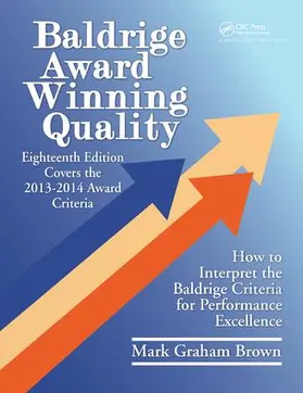 Brown |  Baldrige Award Winning Quality | Buch |  Sack Fachmedien