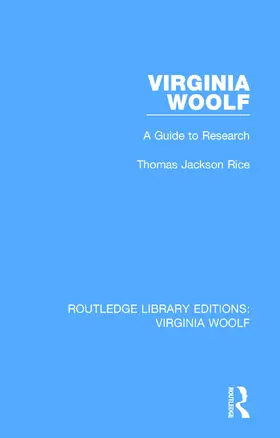 Rice |  Virginia Woolf | Buch |  Sack Fachmedien