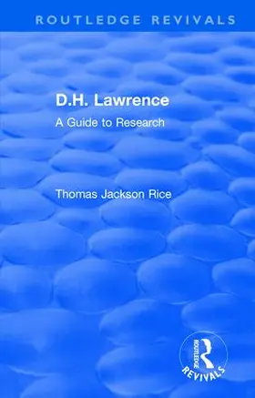 Rice |  D.H. Lawrence | Buch |  Sack Fachmedien