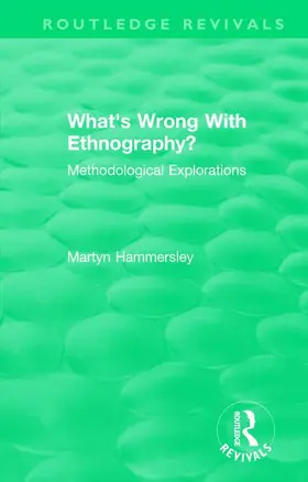 Hammersley |  Routledge Revivals | Buch |  Sack Fachmedien