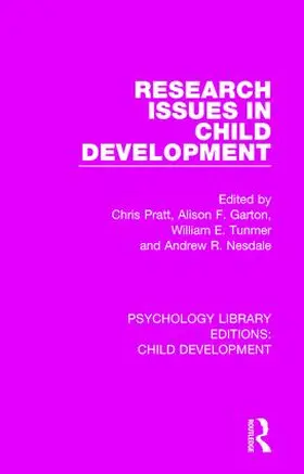 Pratt / Garton / Tunmer |  Research Issues in Child Development | Buch |  Sack Fachmedien