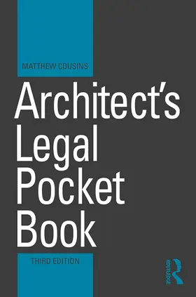 Cousins |  Architect's Legal Pocket Book | Buch |  Sack Fachmedien